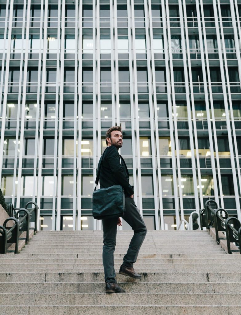 Businessman in a Financial District